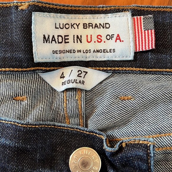 Lucky Brand White Oak Cone Denim Straight Leg Jeans, Size 4, Waist 27 - Picture 6 of 12